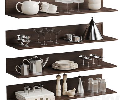 مدل سه بعدی بوفه آشپزخانه