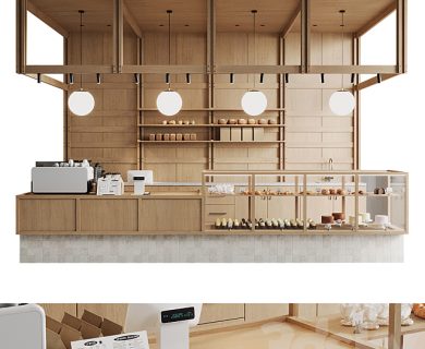 مدل سه بعدی لوازم کافه