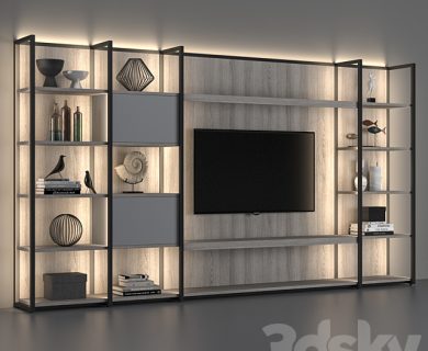 مدل سه بعدی میز تلویزیون کلاسیک