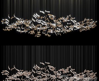 مدل سه بعدی گل و گلدان