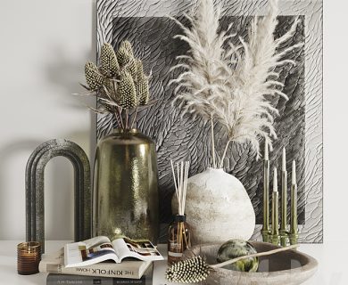 مدل سه بعدی گل و گلدان