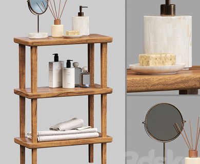 مدل سه بعدی لوازم حمام