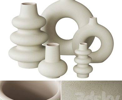 مدل سه بعدی گل و گلدان