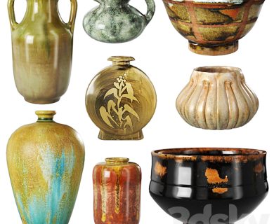 مدل سه بعدی گل و گلدان