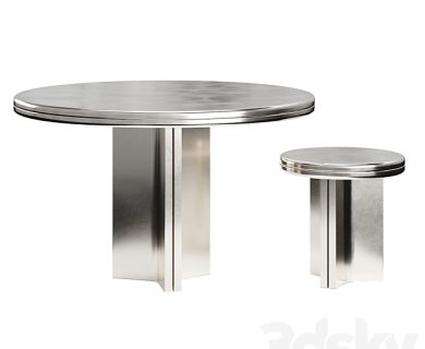 مدل سه بعدی میز و صندلی