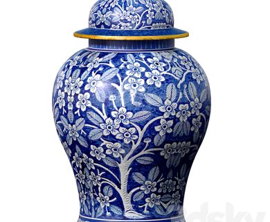 مدل سه بعدی گل و گلدان