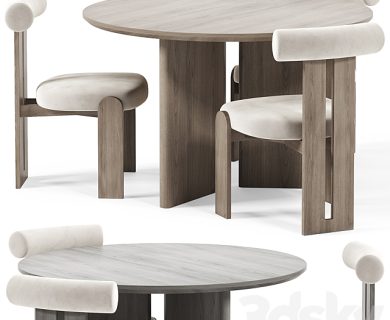 مدل سه بعدی میز و صندلی