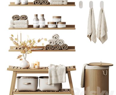 مدل سه بعدی لوازم حمام