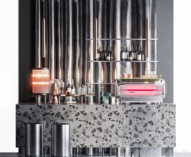 مدل سه بعدی لوازم کافه