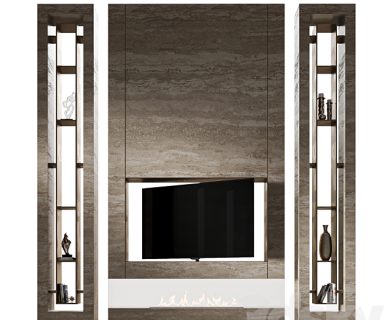 مدل سه بعدی میز تلویزیون کلاسیک