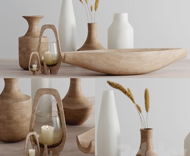 مدل سه بعدی گل و گلدان