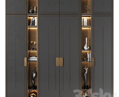 مدل سه بعدی کمد لباس