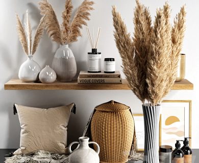 مدل سه بعدی گل و گلدان