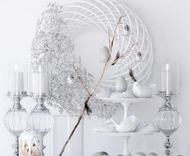 مدل سه بعدی گل و گلدان