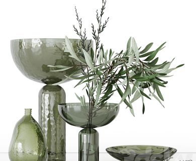 مدل سه بعدی گل و گلدان