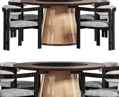 مدل سه بعدی میز و صندلی