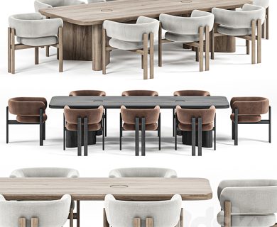 مدل سه بعدی میز و صندلی