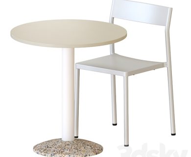 مدل سه بعدی میز و صندلی