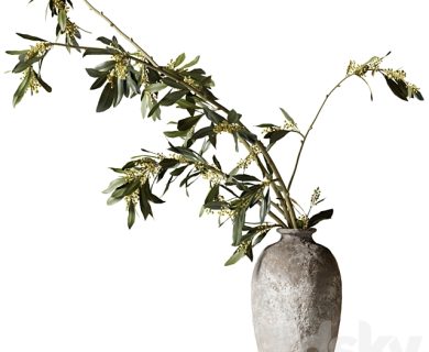 مدل سه بعدی گل و گلدان