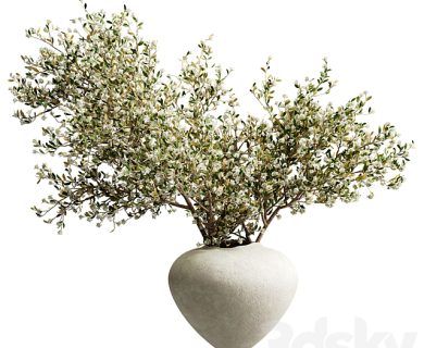 مدل سه بعدی گل و گلدان