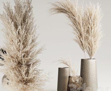 مدل سه بعدی گل و گلدان