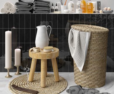 مدل سه بعدی لوازم حمام