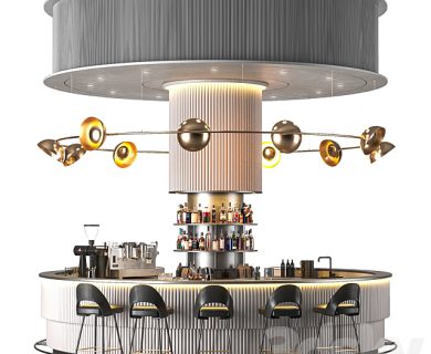 مدل سه بعدی لوازم کافه