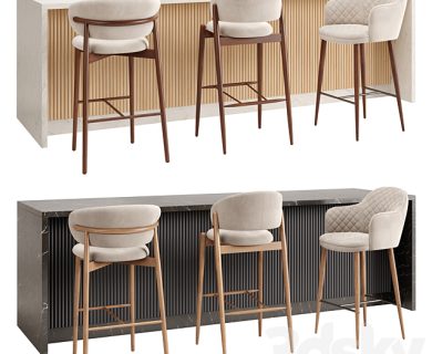 مدل سه بعدی میز و صندلی