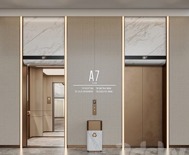 مدل سه بعدی آسانسور