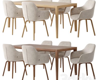 مدل سه بعدی میز و صندلی