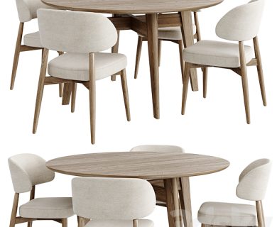 مدل سه بعدی میز و صندلی