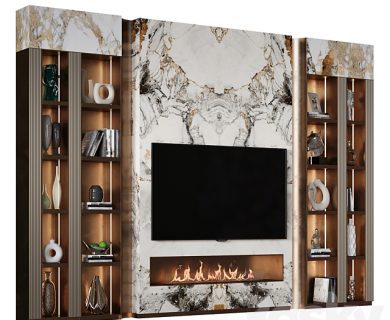 مدل سه بعدی میز تلویزیون کلاسیک