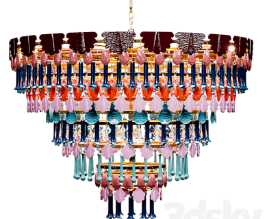 مدل سه بعدی گل و گلدان