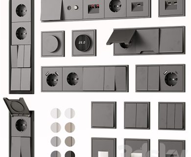 مدل سه بعدی ست پریز برق