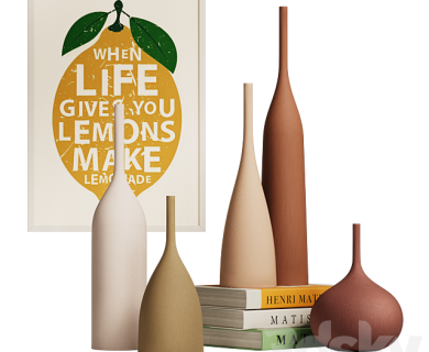 مدل سه بعدی گل و گلدان