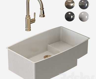 مدل سه بعدی سینک ظرفشویی
