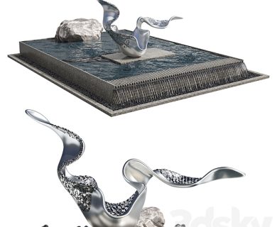 مدل سه بعدی آبنما