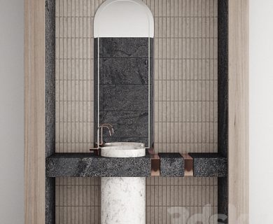 مدل سه بعدی لوازم حمام