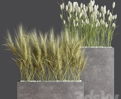 مدل سه بعدی گل و گلدان