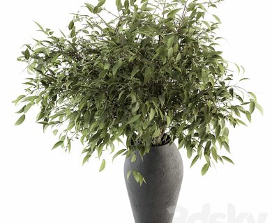 مدل سه بعدی گل و گلدان