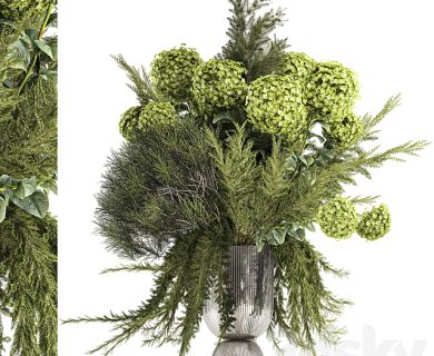 مدل سه بعدی گل و گلدان